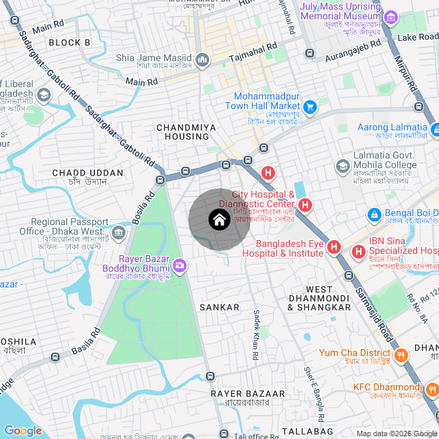 Map of the area