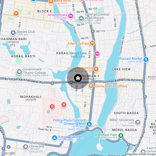 Map of the area