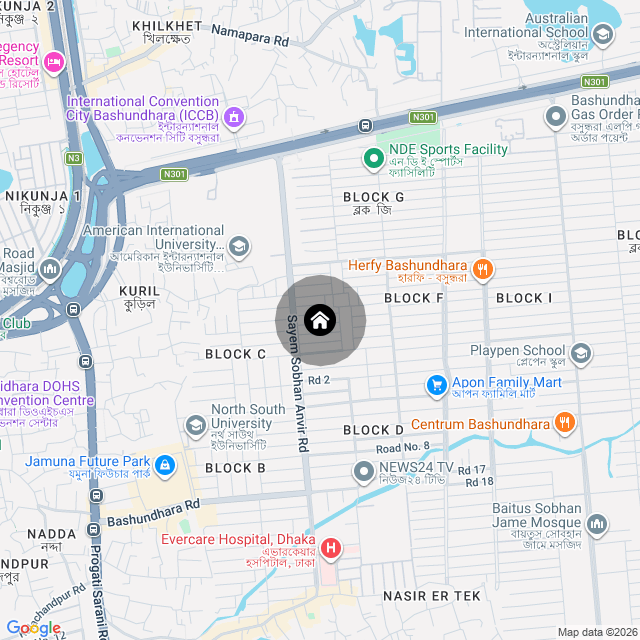 Map of the area