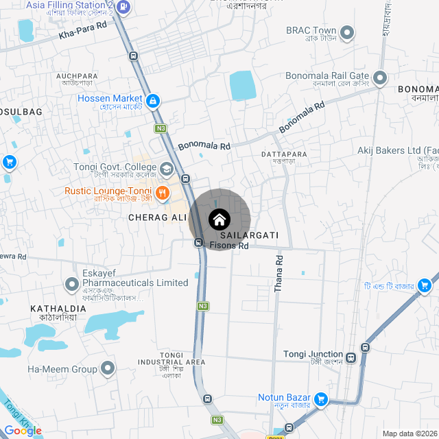 Map of the area