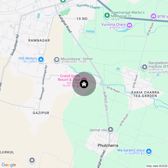 Map of the area